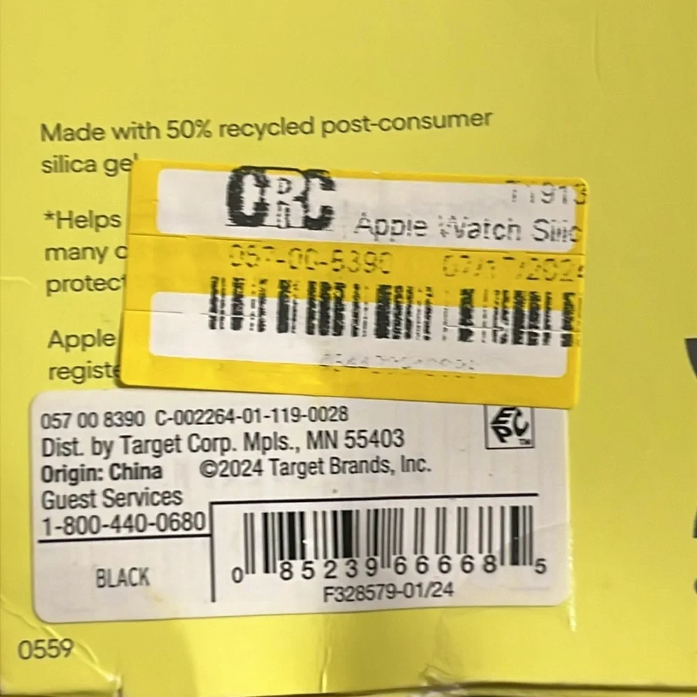 NIB NWT All in Motion Apple Watchfits 135-180mm sport band Unisex black /gray
